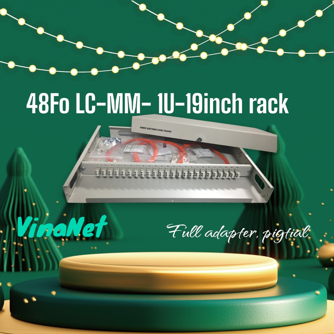 ODF 48Fo Indoor rack full phụ kiện LC Multimode