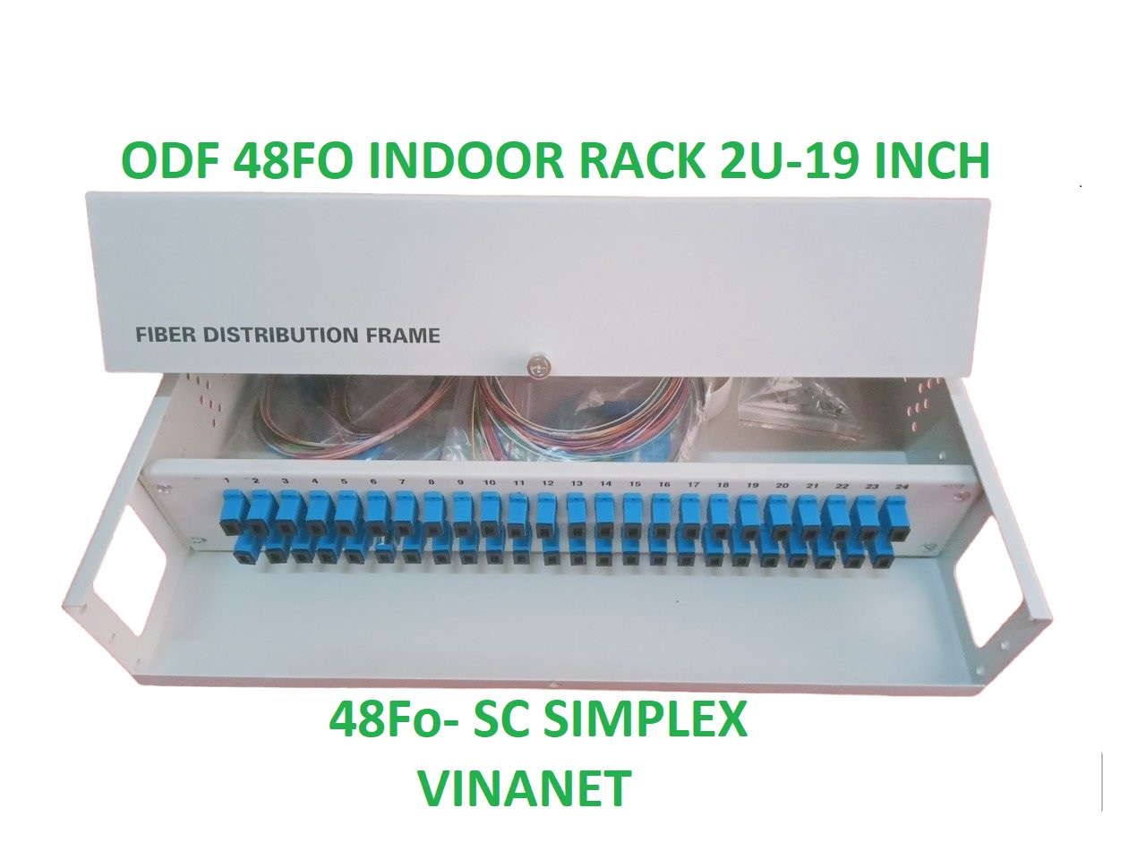 ODF 48Fo Indoor rack full phụ kiện SC