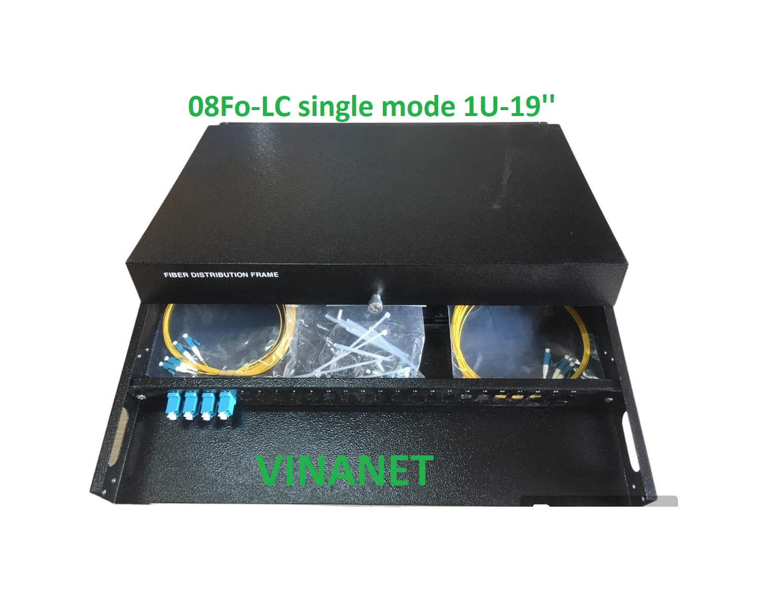 ODF 08Fo Indoor rack full phụ kiện LC single mode