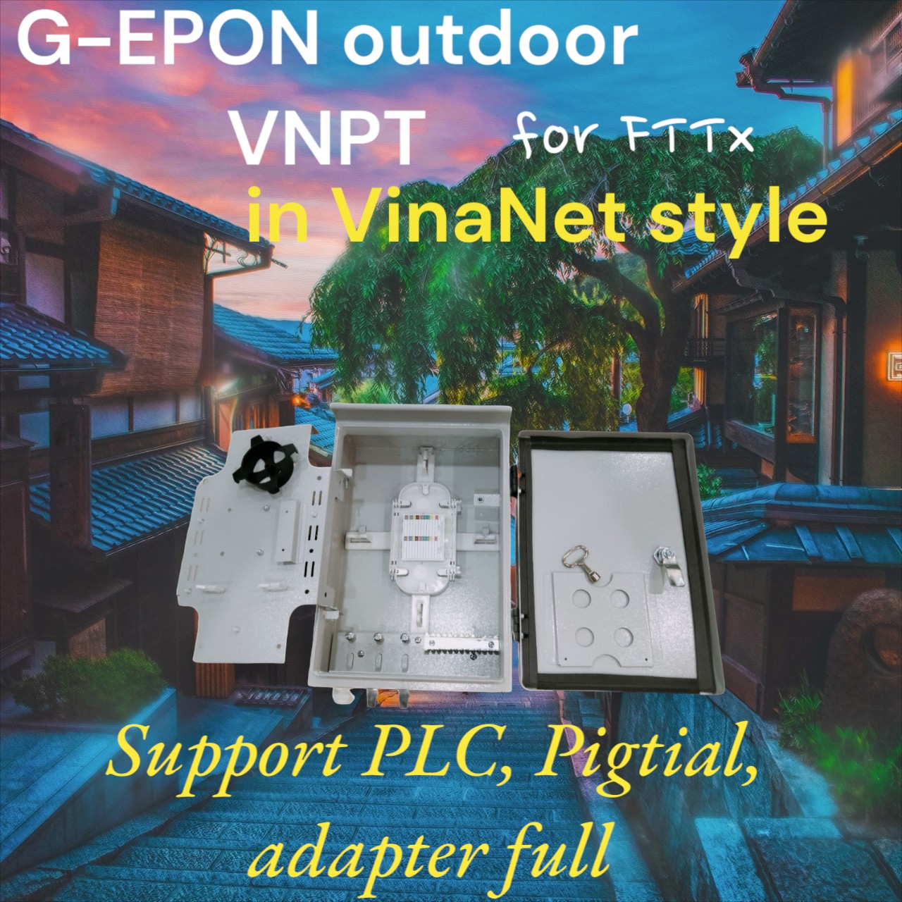 Tủ phối quang 24Fo Outdoor VNPT full phụ kiện